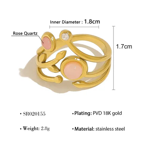 classic style leaf ring